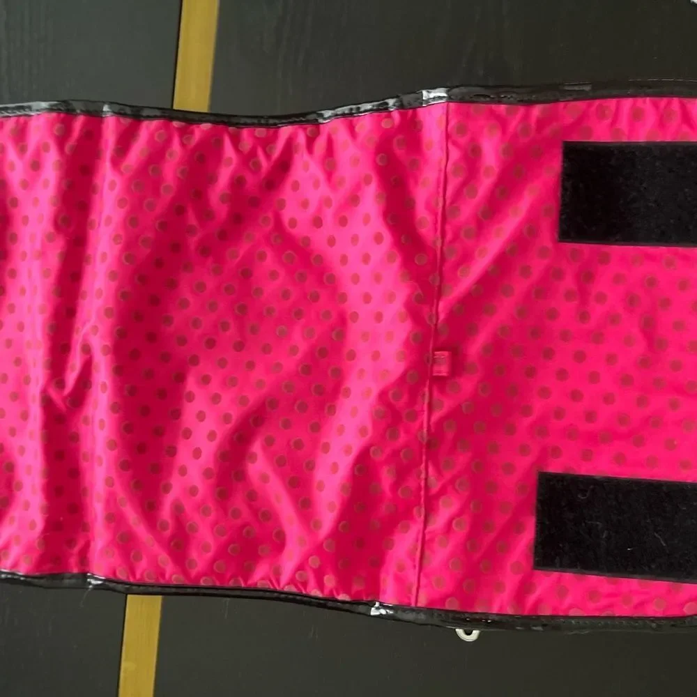 SOHO London Soho New York Pink Polka Dot Hanging Travel Makeup Bag Organizer EUC